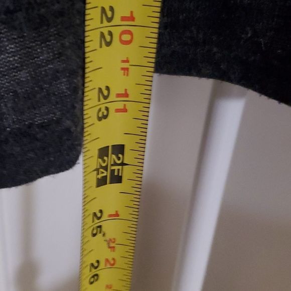 Mod open back grey sweater, M, flowy long sleeves - Picture 4 of 7